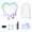 Heart, variant on MoKo 5 in 1 Locker Accessory Set with Magnetic Mirror, Dry Erase Board, Pen Holder, Marker Pens, Essential Locker Set, Iridescent