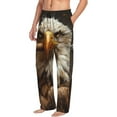 thumbnail image 6 of Hirioo Funny Bald Eagle for Men's PJ Pajama Pants Sleep Pants Men's Home Trousers with Pockets,S-3XL-Medium, 6 of 6