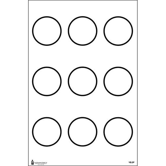 100 Pcs of Military 6" Circle Target Size: 23" x 35".