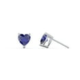thumbnail image 2 of Boucles d'Oreilles Clous Pierre de Naissance Cœur, 2 of 4