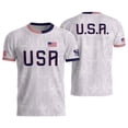 thumbnail image 3 of 2026 New Men's USA Soccer Jersey T-Shirt, United States Jersey Soccer 2026 Country Team Crew Neck Short Sleeve Fan International Football Shirt Retro Streetwear Top for Adult(Red, S), 3 of 5