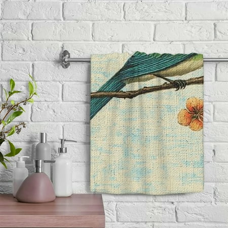 ZFLMY Bird Branch Flowers Modern Decorative Tea Towels 100% Polyester Funny Kitchen Towels Hand Towel for Kitchens Bathrooms Showers 29.5x13.8 inches 29.5x13.8in