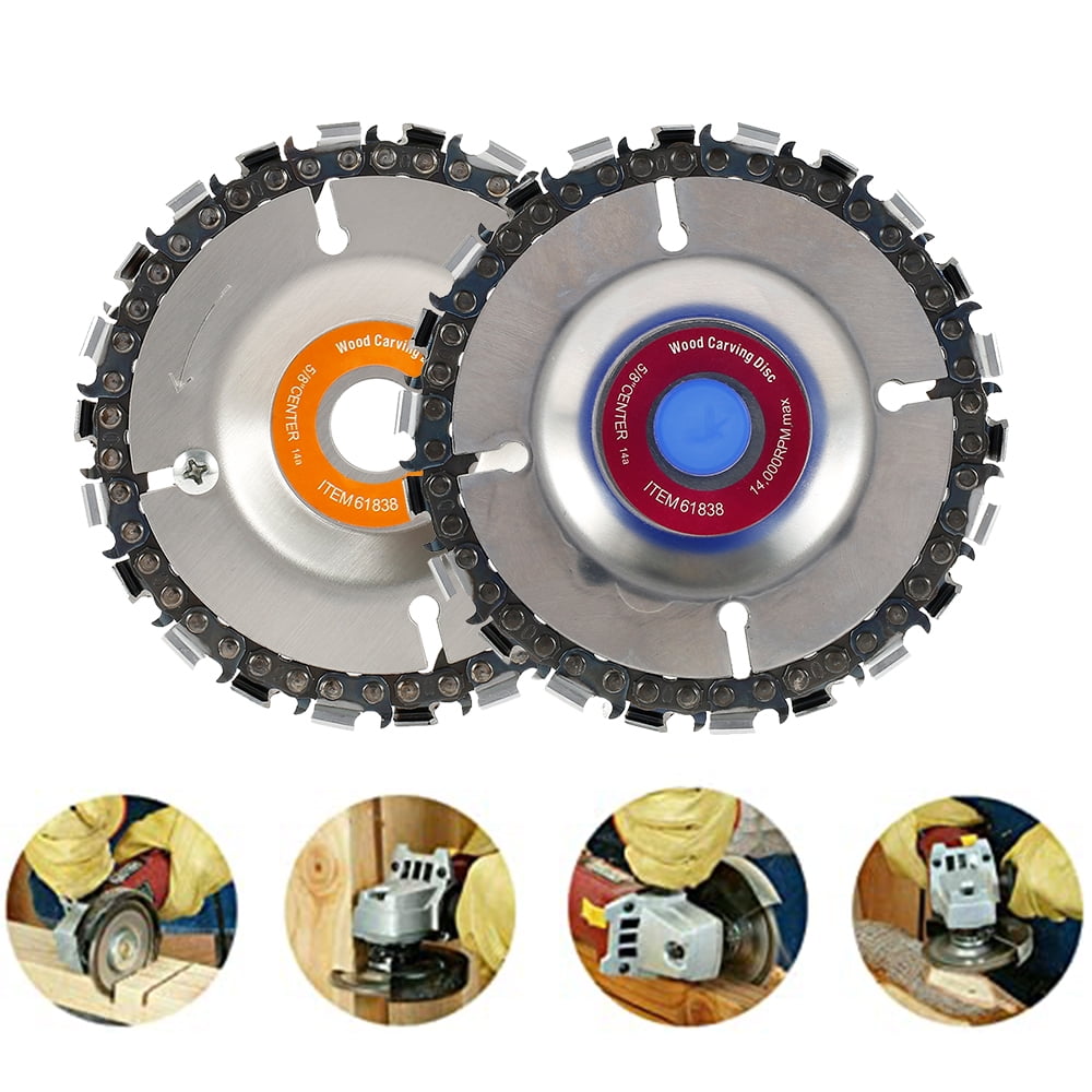 Everso 4 in Angle Grinder Chainsaw Disc 22Teeth Steel Chainsaw Blade