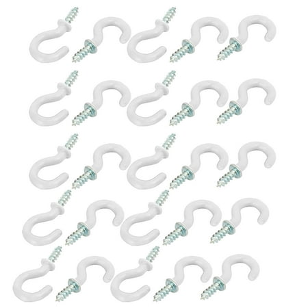 5 8 Inch Plastic Coated Screw In Open Cup Ceiling Hooks Hangers