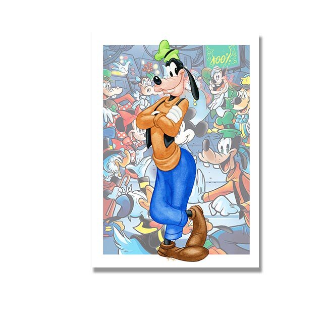 Disney Cartoon Mickey Mouse and Donald Duck Canvas Painting Poster and Print Nursery Wall Art Pictures for Kids Room Decoration20x30cm No Frame Gao Jinjia LED