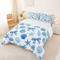 thumbnail image 2 of Erosebridal Teens Princess Ribbon Bowtie Full Size Comforter Sets 3 Pieces,Girls Blue Sea Starfish Seashell Bedding Sets,Ultra Soft Home Decor, 2 of 6