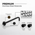 thumbnail image 4 of 16 Inch Shower Arm 90 Degree Stainless Steel Rain Shower Head Extension Arm with Flange, Matte Black Finish, 4 of 8