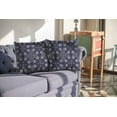 thumbnail image 4 of Navy Boho Pattern Decorative Suede Throw Pillow, 4 of 4