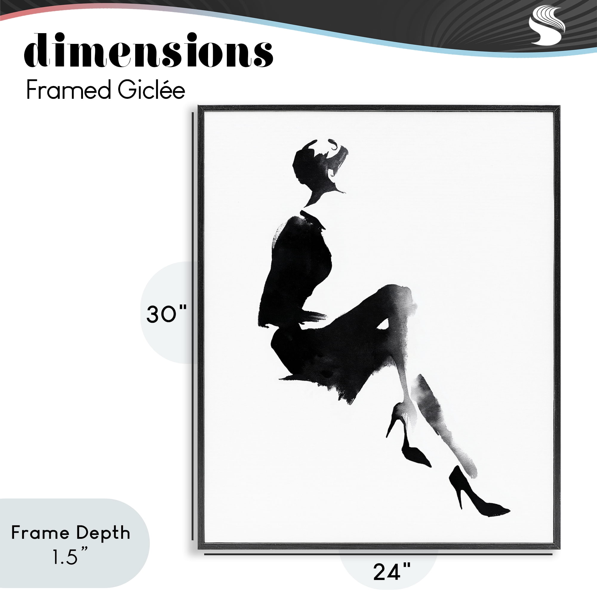 Stupell Industries Chic Silhouette Noir Black Framed Giclee Art, design by Svetlana Aleynikova