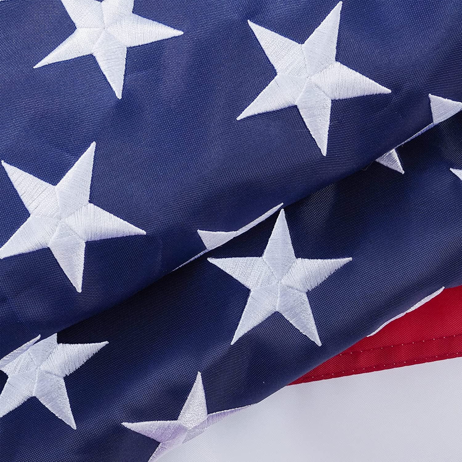 TOPFLAGS American Flag Sleeve 2.5x4 Outdoor US Flag Sleeved USA Flags 2.5x4 Ft Embroidered Stars Durable Nylon Flags Sewn Stripes