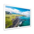 thumbnail image 2 of Designart "Icelandic Coastal Beauty Aerial View III" Beach Framed Wall Art Decor - Coastal Green Beach & Ocean Hallway Framed Wall Art Decor, 2 of 6