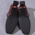 thumbnail image 6 of Xfvqtps Womens Mary Jane Heels Shoes Square Toe Ankle Strap Chunky Heel Spring Summer Vintage Style Comfortable Mid Heel Dressy Casual Wear, 6 of 9