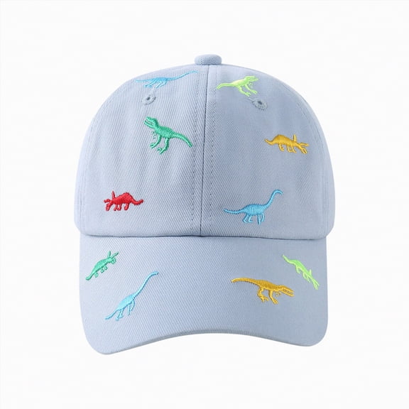 Splozh Toddler Hat Toddler Baseball Hats for Baby Dinosaur Hat Adjustable Golf Trucker Cap for Boys Girls Summer 1-3 Years,Blue