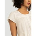 thumbnail image 4 of Jessica Simpson Women's Kamiya Cotton Peplum Hem Blouse, Sizes XS-XL, 4 of 6