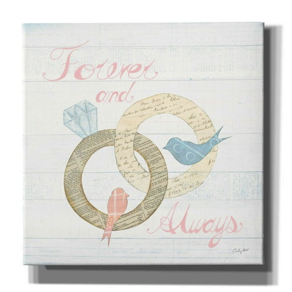 Epic Graffiti 'Lovebirds II' by Courtney Prahl, Canvas Wall Art, 37"x37"