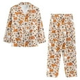 thumbnail image 4 of SCRAWLGOD Cute Corgi Womens Pajamas Long Sleeve Button Up Pj Tops for Women Soft V Neck 2 Set Outfits for Women Size S Lightweight Women's Pjs with Pockets, 4 of 7