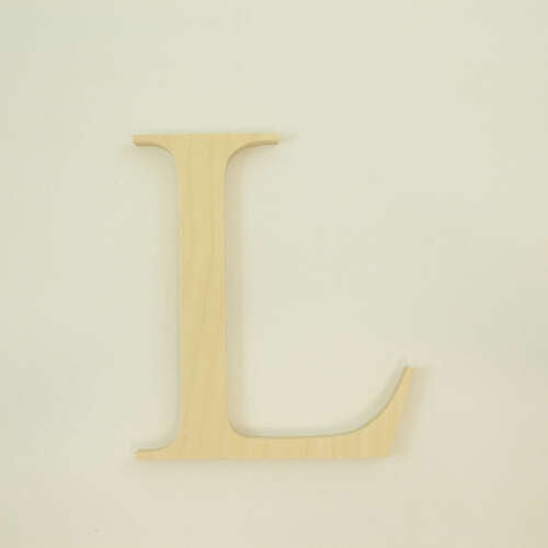 Package of 1, 8 Inch X 1" Thickness Baltic Birch Wood Letter "L" in The Times New Roman Font | Thick | Upper Case for Art & Craft Project, Made in USA