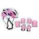 thumbnail image 2 of Casco y almohadas para niños, casco de patinaje, absorción de impactos, cómodo Rosa, 2 of 8