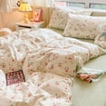 thumbnail image 4 of NAYOROOM Green Leaf Red Berry Duvet Cover Queen Set, 3 Piece Reversible Super Soft Breathable Comforter Cover, 4 of 8
