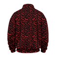 thumbnail image 4 of IYYVV Halloween Quarter Zip Up Sweaters for Men Lightweight Mock Neck Pullover Casual Pumpkin Printed Sweaters Red XL, 4 of 6