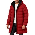thumbnail image 3 of Men's Winter Puffer Jacket Zippered Hooded Warm Thick Padded Parka Coat Outerwear with Pockets, 3 of 10