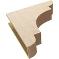 thumbnail image 6 of 8"W x 32"D x 32"H Thin New Brighton Rough Cedar Woodgrain TimberThane Corbel, Primed Tan, 6 of 6
