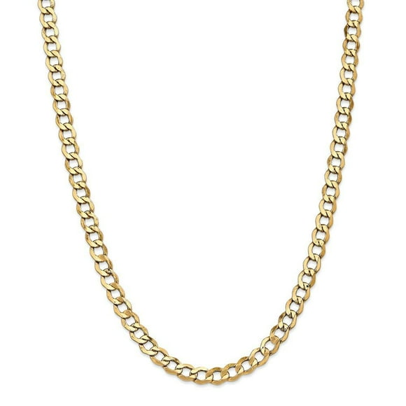 14 Carats Or Jaune 6,5 M Chaîne de Maillons Semi-Solides