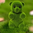 thumbnail image 3 of wirlsweal Easter Bunny Ornament Realistic Green Simulated Moss Flocking Fuzzy 3D Home Decor Crafts Spring Easter Desktop Rabbit Decoration Toy Easter Supplies, 3 of 10