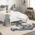 thumbnail image 4 of 4x5 Anchor Rugs for Bedroom Living Room, Nautical Area Rug for Home Decor, Soft Machine Washable Non Slip Low Pile Indoor Carpet DTSX1050, 4 of 7