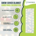 thumbnail image 3 of ProductWorks Pre-Lit Snow Cover Blanket 8 Function Holiday Decor, 48" x 15", 3 of 10