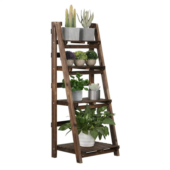 Renwick Wood A-frame Fir and Metal Planter & Stand Set