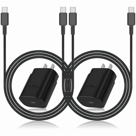 Super Fast Charger Type C, 2Pack 25W USB C Wall Charging Block Adapter and 6ft Android Phone Charger Cable for Samsung Galaxy S23 Ultra/S23/S23 /S22/S22 Ultra/S22 /S22 Plus/S21/Note 20 Ultra/Note10