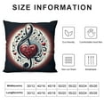 thumbnail image 6 of Treble Love and Music Notes  Burlap Linen Throw Pillow Case Cushion Cover Sofa Outdoor Decorative Square, 6 of 6