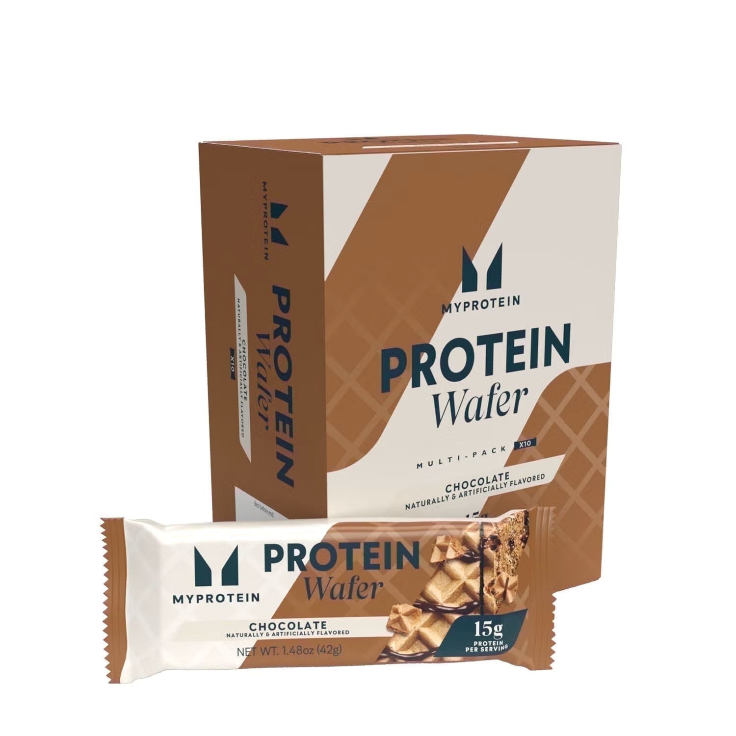 Myprotein Protein Wafers, Chocolate, High Protein Bars 15g, 10 Pack