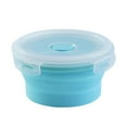 thumbnail image 1 of Cuenco de camping con tapa de silicona plegable y plegable para viajes y pequeño 350ML azul, 1 of 5