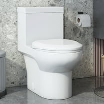 Puremind One-Piece Elongated Ceramic Toilet,4/6 Dual Flush 1.28 Gpf, White (27.6''Dx15''Wx29.5''H)