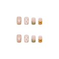 thumbnail image 4 of 24pcs Long Press On Nails Cute Pink Checkerboard & Tiger Design Fake Nails Full Coverage, 4 of 4