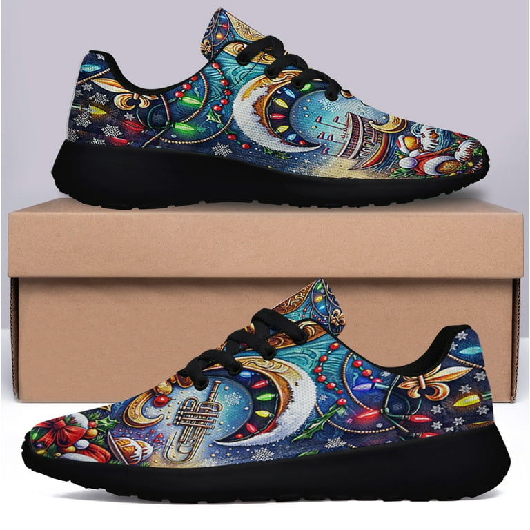 ChriStas Louisiana Fleur De Lis Shoes Sneakers Black Size 13 Walmart