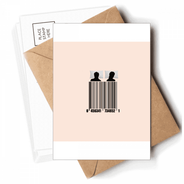 Quilt Sleeping Husband Wife Pillow Postcards Envelopes Blank Note Cards Mailing