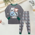 thumbnail image 4 of Toddler Boy Pajamas Monster Truck Cotton Pjs Set Kids Dinosaur 2 Piece Long Sleeve Sleepwear Kaprioy Pajamas Set, 4 of 7