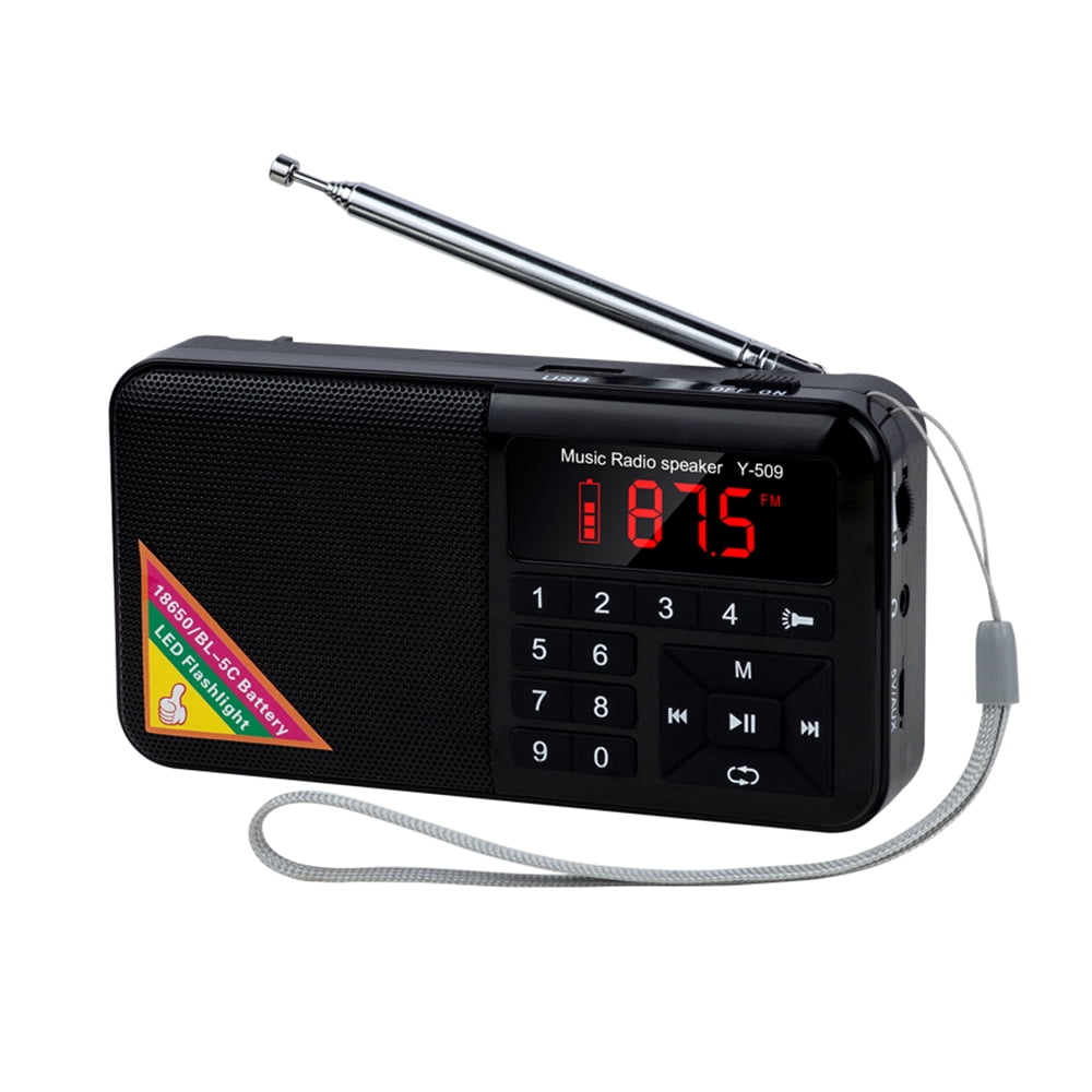 Dodocool Y 509 Portable Mini Digital Raido Speaker With Led Flashlight Screen Display Mp3 Music Player Walmart Com Walmart Com