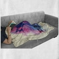 thumbnail image 6 of Teen Room Soft Flannel Fleece Throw Blanket, Rock Star with Guitar Inside Watercolor Cloud with Musical Words Print, Cozy Plush for Indoor and Outdoor Use, 50" x 70", Cream Pink Purple, by Ambesonne, 6 of 6