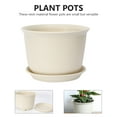 thumbnail image 3 of Tineasur Beige Round Plastic Plant Pot  Medium Resin for Garden and Indoor Use, 3 of 6