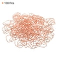 thumbnail image 3 of Unique Bargains 1 Paper Clip Heart-Shaped Cute Decorative Fun Clips Bookmarks 1.1 Inch Rose Gold, Pack of 100, 3 of 5