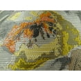 thumbnail image 3 of Plutus PBRAZ382-2424-DP Fairy Garden Gray Yellow & Coral Handmade Luxury Pillow, 24 x 24 in., 3 of 3
