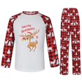 thumbnail image 3 of Plus Size Family Christmas Matching Pajamas Set Cartoon Deer Plaid Sleepwear Loungewear Christmas Pajamas For Men Women Kid Baby Guvpev Men M, 3 of 8