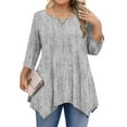 thumbnail image 4 of T-Shirts pour Femmes Taille Standard Hauts Décontractés pour Femmes Usage Quotidien Fête, 4 of 5