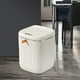 thumbnail image 1 of Botes de basura para baño con tapas, contenedor de basura de inducción inteligente, contenedor de basura eléctrico portátil para baño, sala de oficina 20L blanca de leche Macarena bote de basura de cocina, 1 of 8