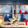 thumbnail image 4 of Fiudx Adornos de Madera, Diseños Artesanales de Papá Noel y Muñeco de Nieve, Figuras de Madera Talladas con Detalles, Escena de Bosque Natural, Decoración para El Hogar y La Oficina, Regalo Único, 1, 4 of 5