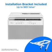 Midea 10,000 BTU Smart Inverter U-Shaped Window Air Conditioner – Energy Efficient AC Unit for 450 Sq Ft Room, White